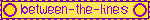 intersex flag with the words 'between-the-lines'
